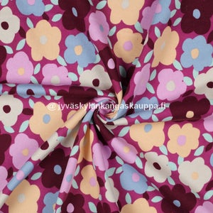 Harjattu Joustocollege Colorful Flowers Fuchsia