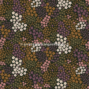 Joustocollege Small Flowers Dark Green