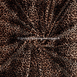 Velour kangas Animal Skin Brown