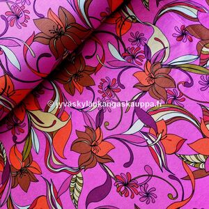 Viskoositrikoo Flowers Fuschia