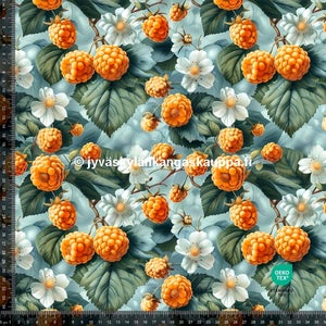 Digiprintti trikoo Cloudberry Flowers