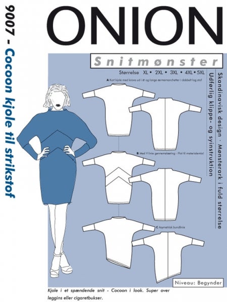 ONION kaava 9007 Cocoon tunikamekko ISOT KOOT