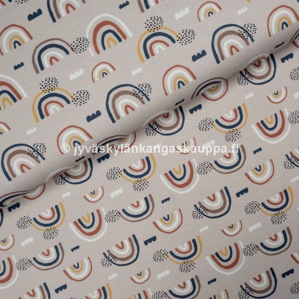 Trikoo kangas Rainbows Sand
