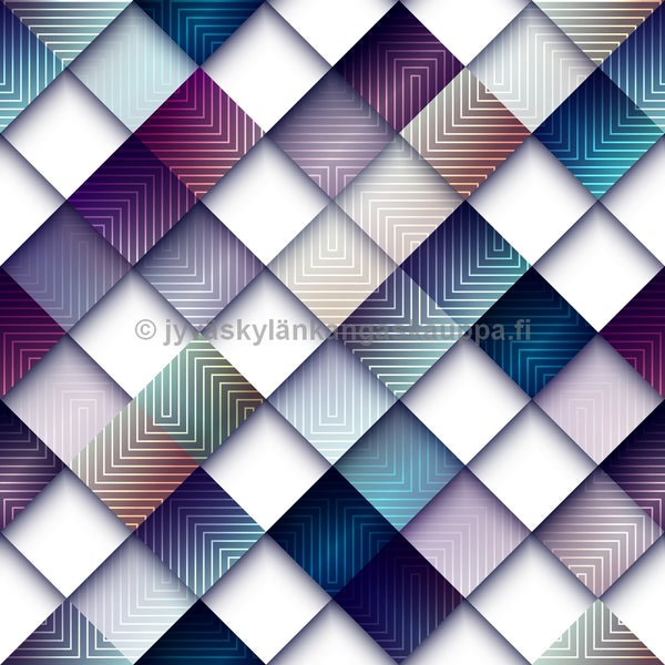 Digiprintti trikoo Mosaic