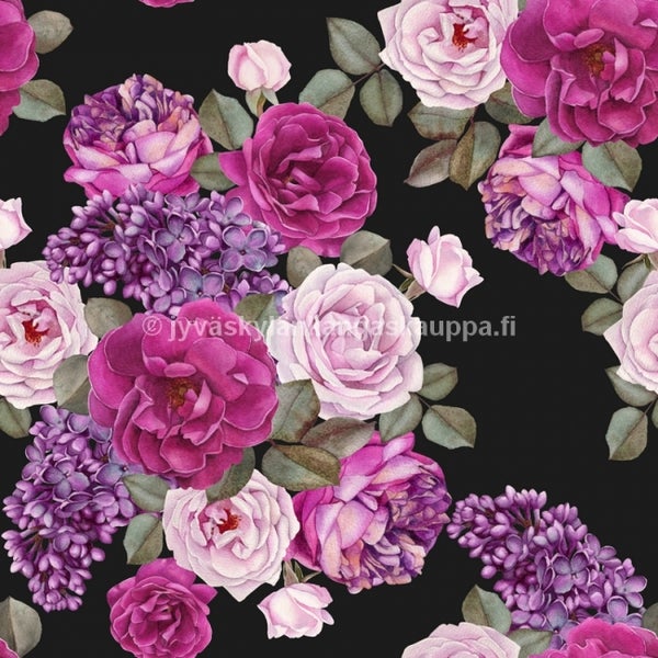 Digital jersey Summer Roses and Lilac